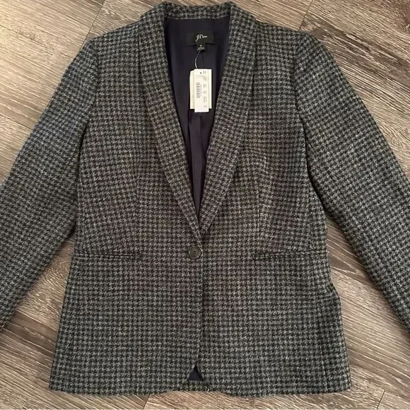J. Crew Parke Houndstooth Blazer New - Picture 3 of 6